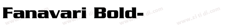 Fanavari Bold字体转换